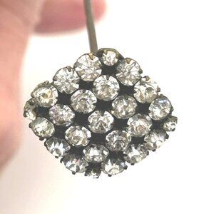 Antique Edwardian Hatpin Paste Stones  8.5 inch Timeless Millinery Collectible